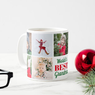 World's Best Grandma Grandkids 9 Photo Collage Coffee Mug