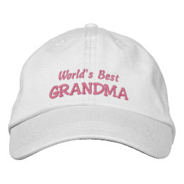 World's Best GRANDMA-Grandparent's Day OR Birthday Embroidered Hat