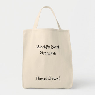 World's Best Grandma, Hands Down! Tote Bag