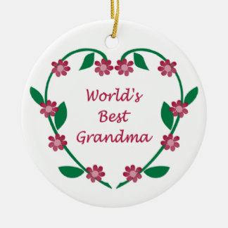 World's Best Grandma ormanent Ceramic Tree Decoration