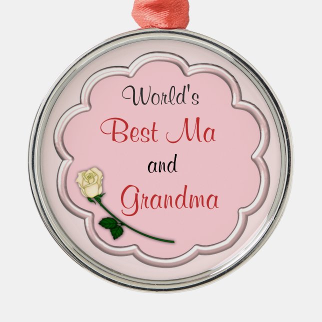 World's Best Grandma Ornament (Front)