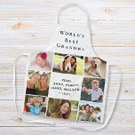 World's Best Grandma Photo Collage Apron<br><div class="desc">A nice keepsake gift for the world's best grandma. Personalise this family photo collage apron with eight pictures of her grandchildren, children, other family members, pets, etc. Customise "World's Best Grandma" and whether she is called "Abuela, " "Nana, " "Mommon, " etc., and add her grandkid's names as a signature....</div>