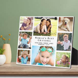 World's Best Grandma Photo Collage Plaque