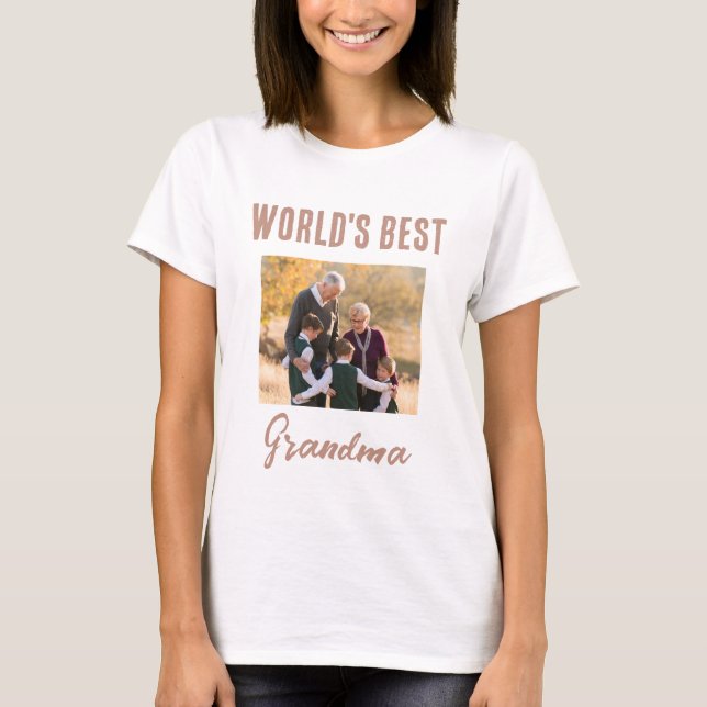 World's Best Grandma Photo T-Shirt (Front)