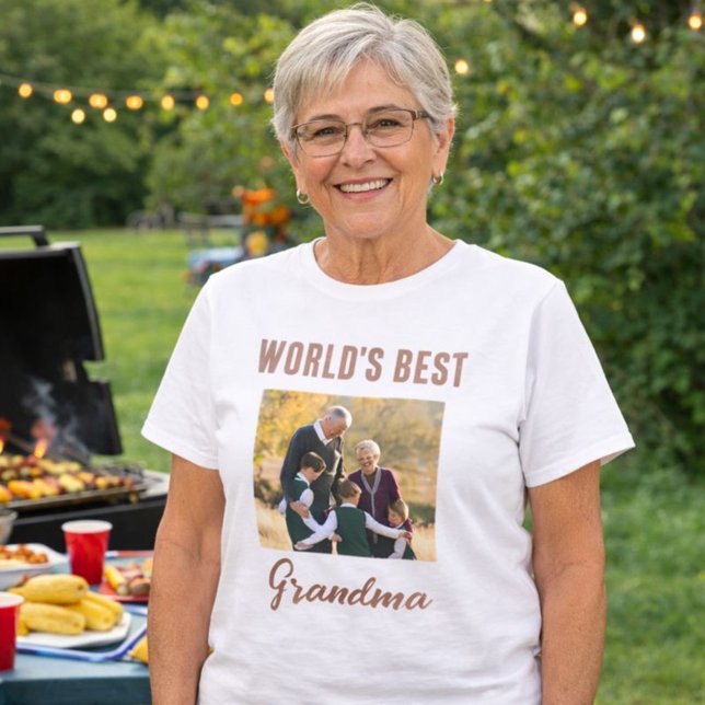 World's Best Grandma Photo T-Shirt (Creator Uploaded)