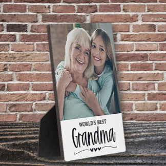 World's Best Grandma Photo Table Plaque