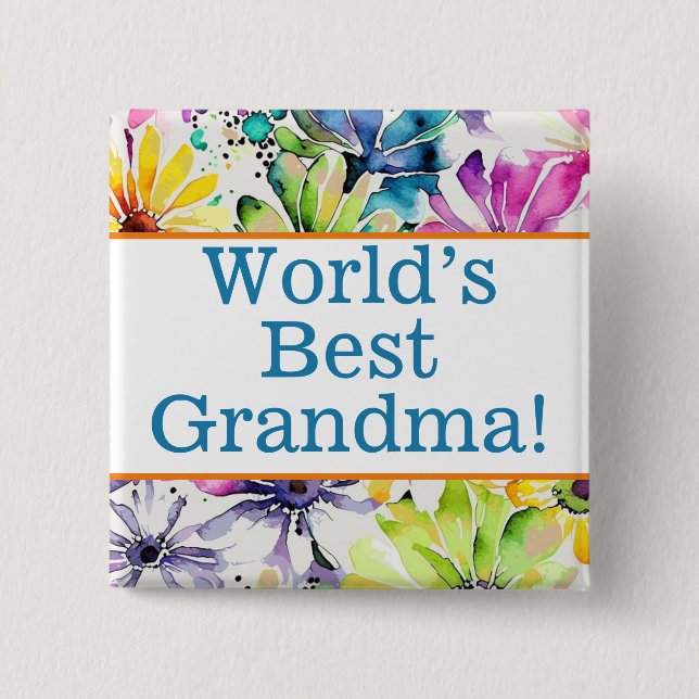 World's best grandma pin (Front)