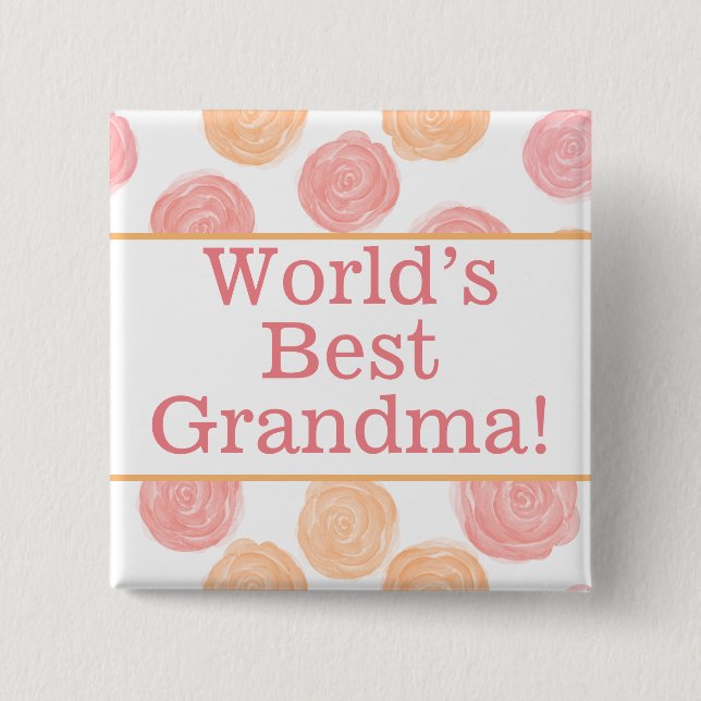 World's best grandma pin (Front)