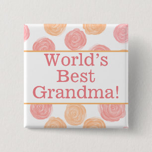 World's best grandma pin