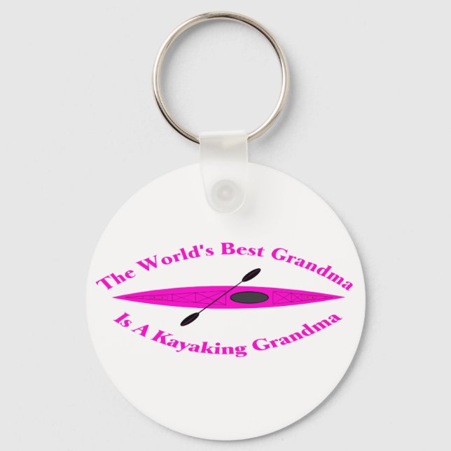 World's Best Grandma(pink) Key Ring (Front)