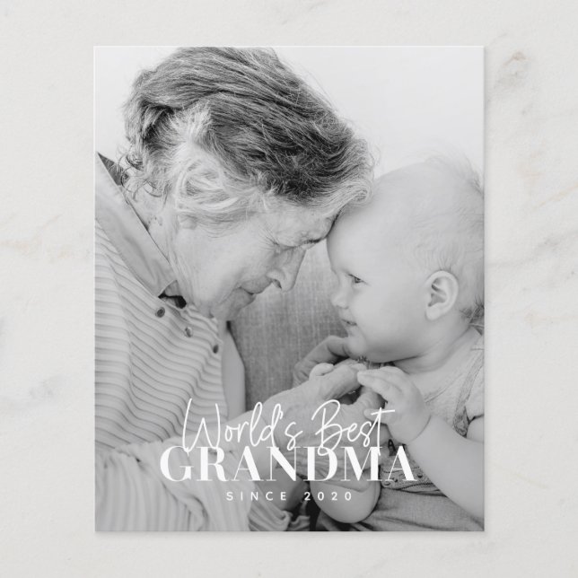 World's Best Grandma Since 20XX Simple Chic Photo (Front)
