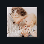 World's Best Grandma Since 20XX Simple Chic Photo 15 Cm Square Badge<br><div class="desc">This simple and modern design is composed of serif and cursive typography and add a custom photo</div>