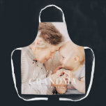 World's Best Grandma Since 20XX Simple Chic Photo Apron<br><div class="desc">This simple and modern design is composed of serif and cursive typography and add a custom photo</div>