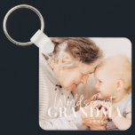 World's Best Grandma Since 20XX Simple Chic Photo Key Ring<br><div class="desc">This simple and modern design is composed of serif and cursive typography and add a custom photo</div>