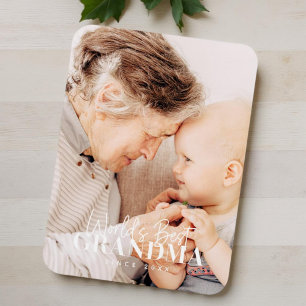 World's Best Grandma Since 20XX Simple Chic Photo Magnet