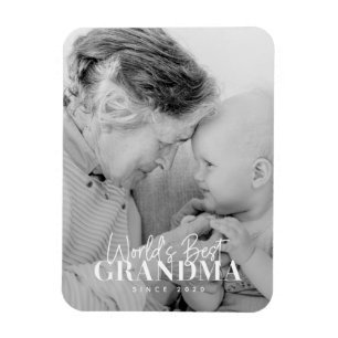 World's Best Grandma Since 20XX Simple Chic Photo Magnet