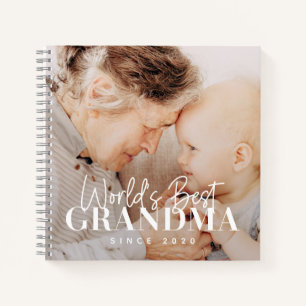 World's Best Grandma Since 20XX Simple Chic Photo Notebook