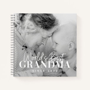 World's Best Grandma Since 20XX Simple Chic Photo Notebook