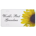 World's Best Grandma Sunflower License Plate
