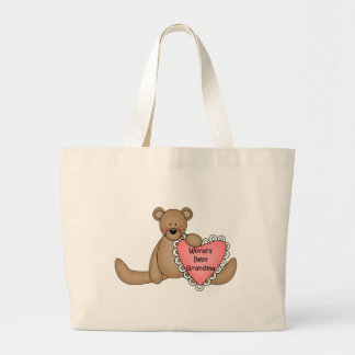 World's Best Grandma totebag Large Tote Bag