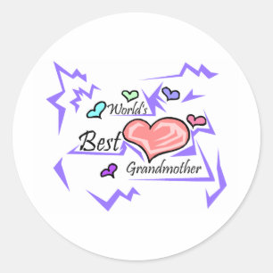 World's Best Grandmother Classic Round Sticker