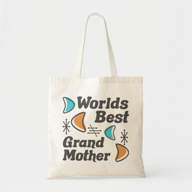 Worlds Best Grandmother Retro Tote Bag (Front)