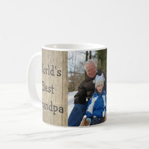 World's Best Grandpa and Wood Coffee Mug