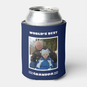 World's Best Grandpa Custom Photo Personalised Can Cooler
