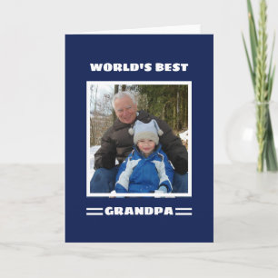 World's Best Grandpa Custom Photo Personalised Card
