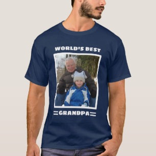 World's Best Grandpa Custom Photo Personalised T-Shirt
