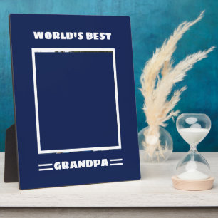 World's Best Grandpa Custom Photo Personalized Plaque