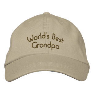 World's Best Grandpa Cute Embroidered Hat