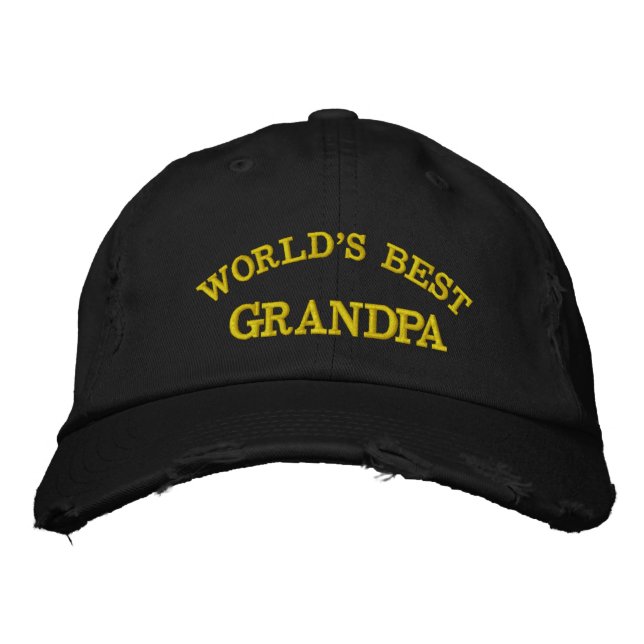 World's Best Grandpa - Embroidered Hat (Front)
