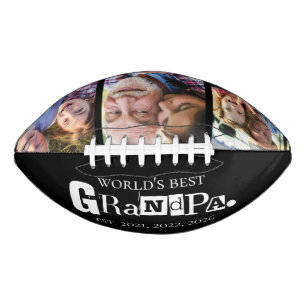 World's Best Grandpa Est Year 3 Photo Collage American Football