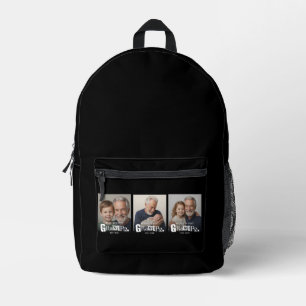 World's Best Grandpa Est Year 3 Photo Collage  Printed Backpack