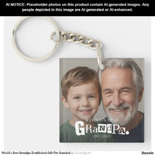 World's Best Grandpa Established Gift For Grandad Key Ring