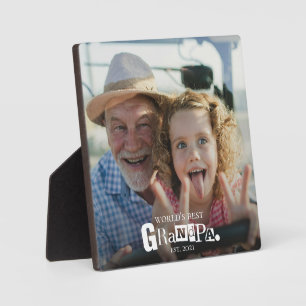 World's Best Grandpa Established Gift For Grandad Plaque
