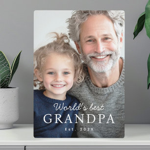 World's best grandpa grandfather est year plaque