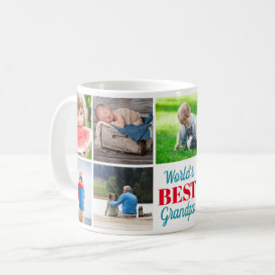 World's Best Grandpa Grandkids 9 Photo Collage Coffee Mug