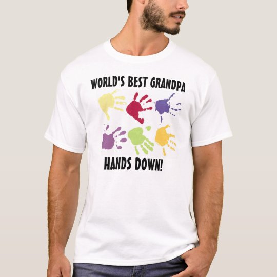 World's Best Grandpa hands Down T-shirt