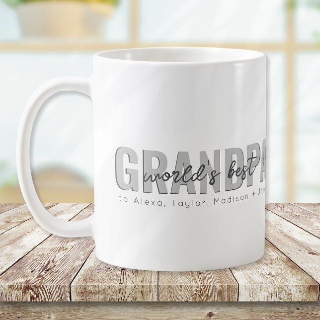World's Best Grandpa Kid's Names Coffee Mug (Creator Uploaded)