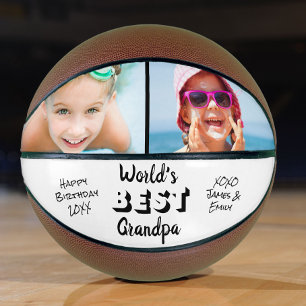 World's Best Grandpa Photo Basketball