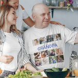 Worlds Best Grandpa | Photo Collage T-Shirt<br><div class="desc">Unique grandkids 12 photo collage tshirt makes the perfect gift for any grandparent,  featuring text that reads 'WORLDS BEST GRANDMA'  and THE GRANDCHILDRENS NAMES. The editable font styles,  sizes and background colour can be changed by clicking on the customise further link after personalising.</div>