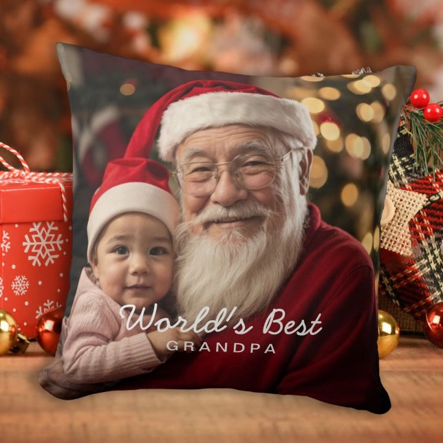 World's Best Grandpa Photo Cushion (Creator Uploaded)