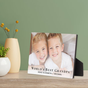 World's Best Grandpa Photo Plaque