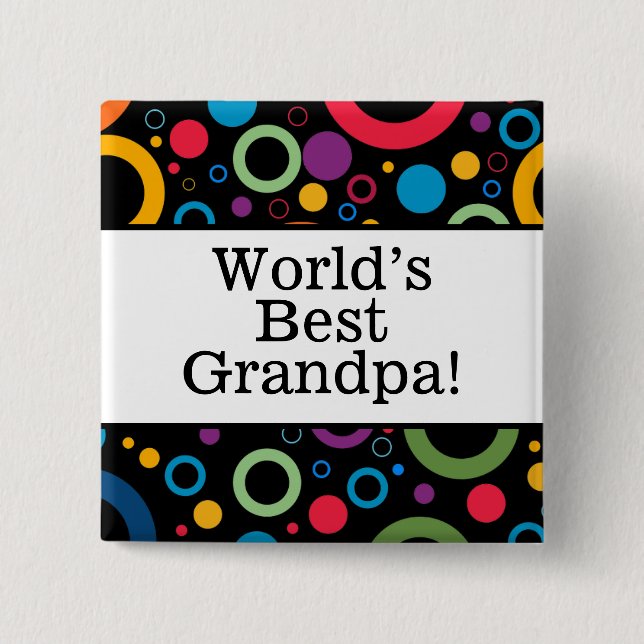 World's best grandpa pin (Front)
