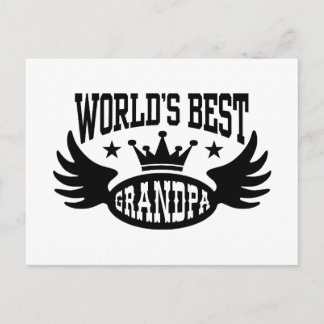 World's Best Grandpa Postcard