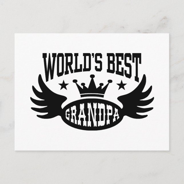 World's Best Grandpa Postcard (Front)