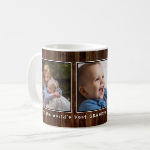 World's Best Grandpa  Rustic Wood Coffee Mug