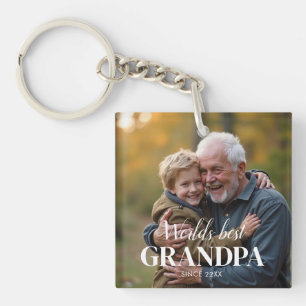 World's Best Grandpa Since 22xx cute photo Key Ring